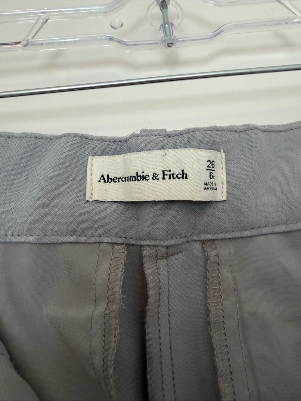 Wide Leg Gray Women's Trousers - Picture 3 of 3